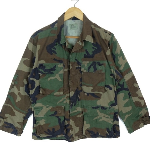 Vintage 90’s Military Camouflage Tactical World War Army Jacket Size M - Picture 1 of 12